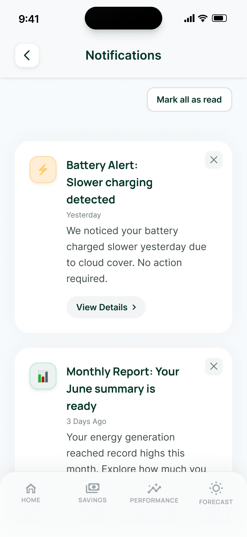 Notifications — 3 items